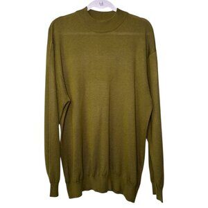 Inserch green mockneck lightweight sweater with anti-pilling finish 3XL